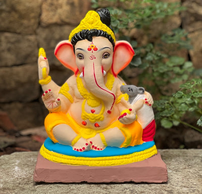 12" Bal Ganesh Paper Mache Ganpati