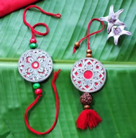 Pattachitra Rakhi pack (with chawal and kumkum)