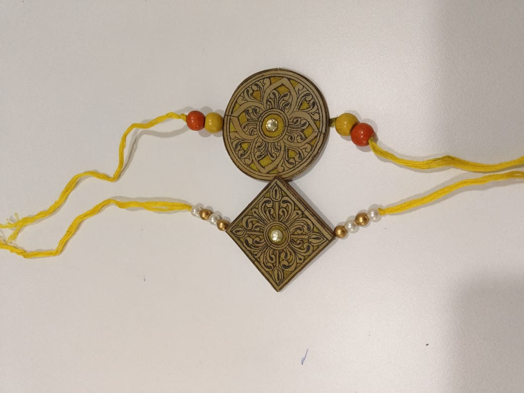 Pattachitra rakhi pack (with chawal and kumkum)