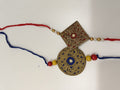 Pattachitra rakhis pack (with chawal and kumkum)