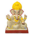 19" Peshwai No. 6 Shadu Maati Ganpati Idol | Eco-Friendly Clay Ganesha