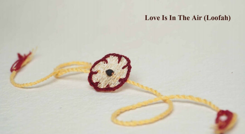 Seed Rakhi pack (with chawal and kumkum) - Love is in the Air - Loofah - (SB2445002) - Seeds : malabar, Spinach, Amaranthus, Purslane