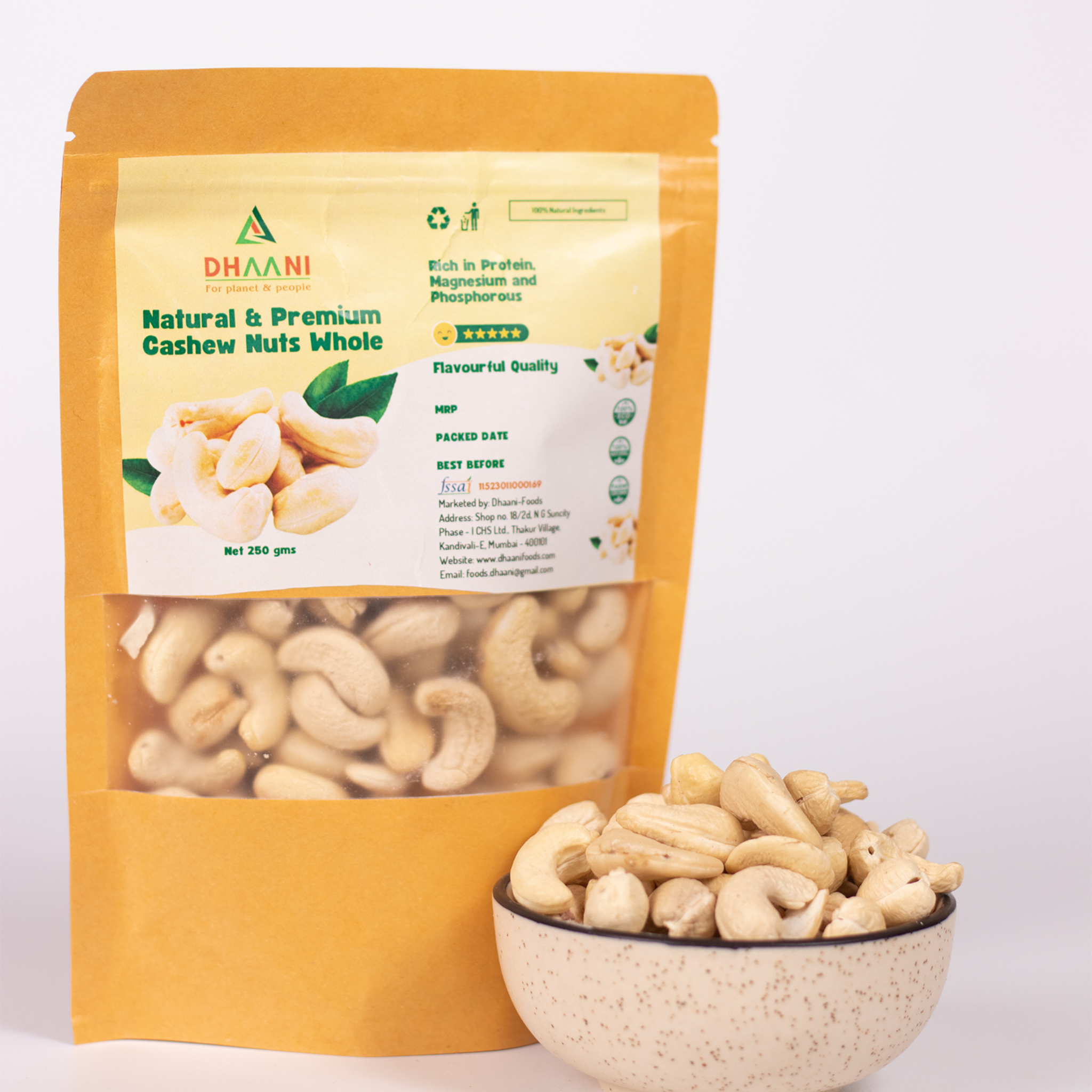 Premium Cashews (Kaju) | Crunchy & Healthy Dry Fruits