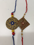 Pattachitra rakhis pack (with chawal and kumkum)