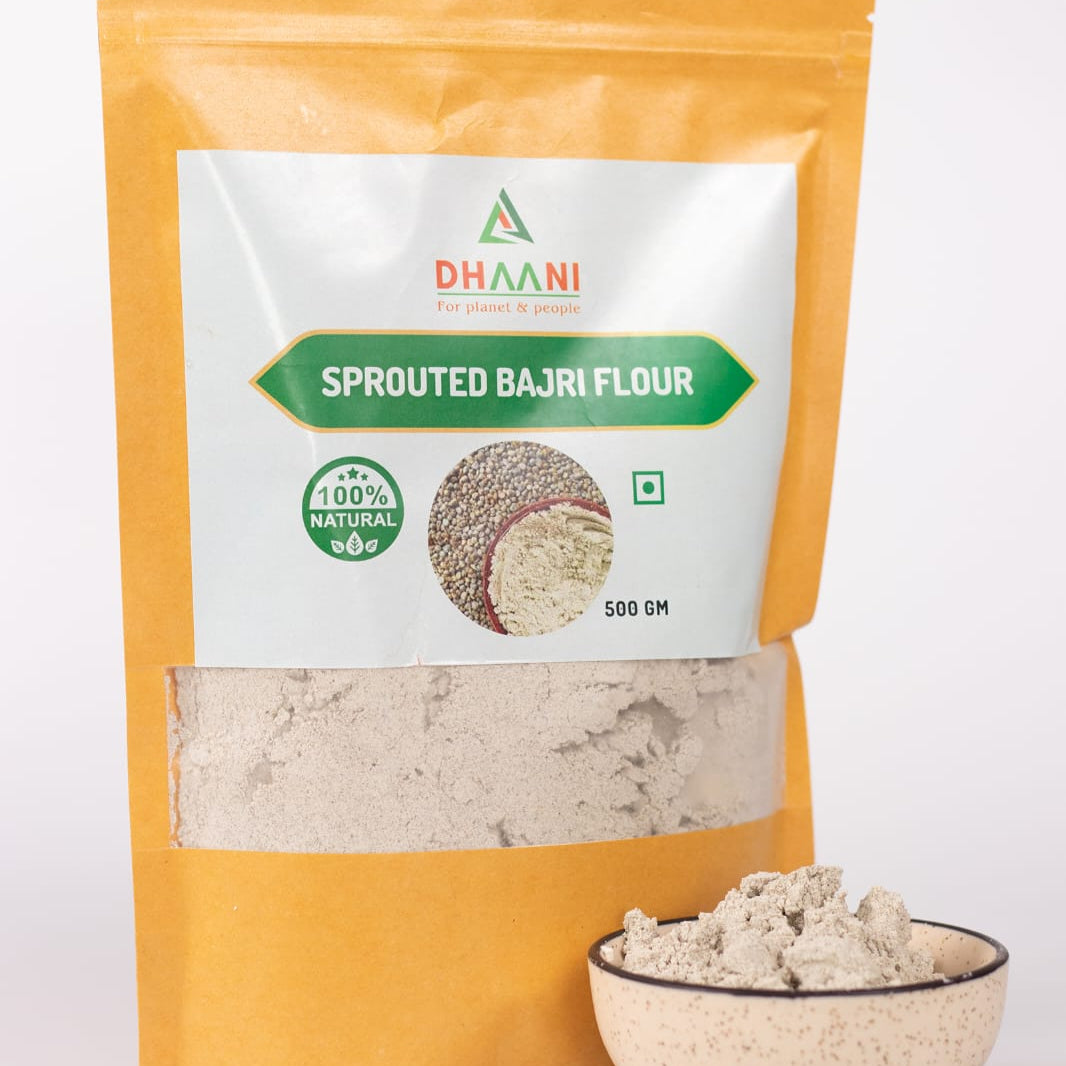 Sprouted Bajri Flour by Dhaani Foods – Nutrient-Rich Pearl Millet Atta