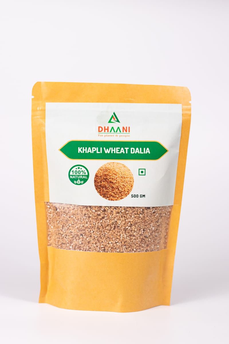 Khapli Wheat Dalia by Dhaani Foods – Ancient Emmer Wheat Broken Grain