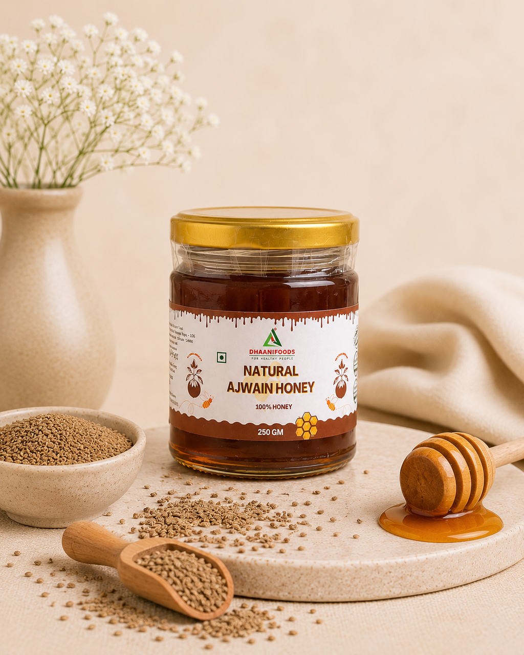 Natural Ajwain Honey – Pure Raw Ajwain Honey | Herbal & Immunity Support