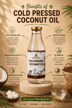 Natural Cold-Pressed Coconut Oil – Pure & Unrefined Cooking Oil