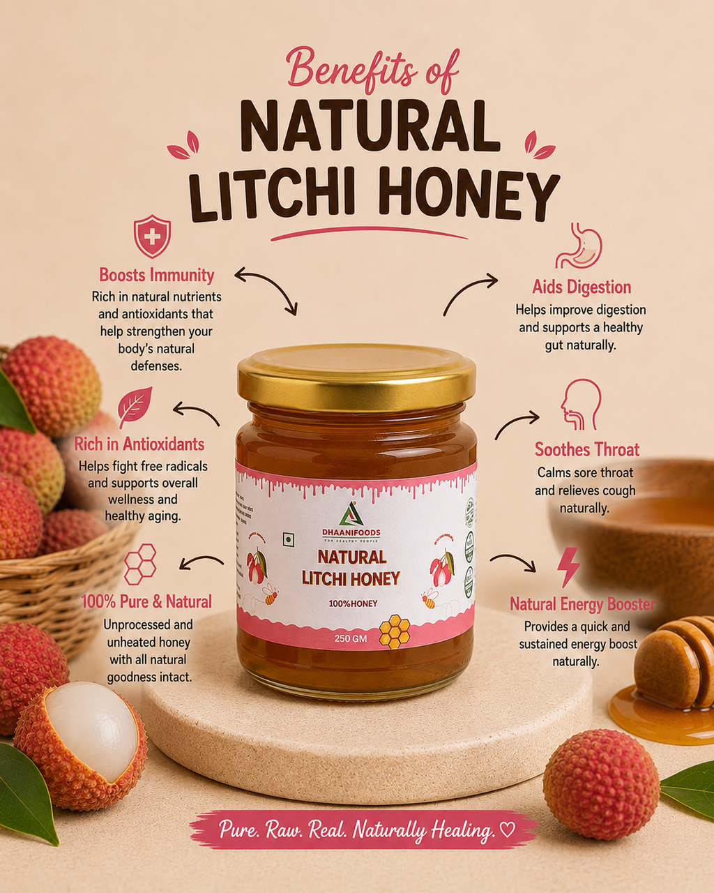 Natural Litchi Honey – Pure Raw Litchi Honey | Natural & Healthy Sweetener