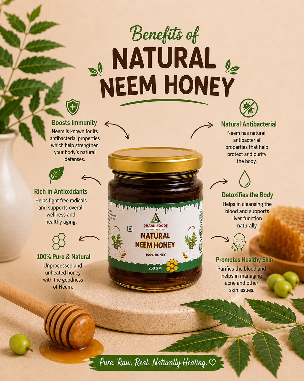Neem Honey – 100% Pure Natural Herbal Honey