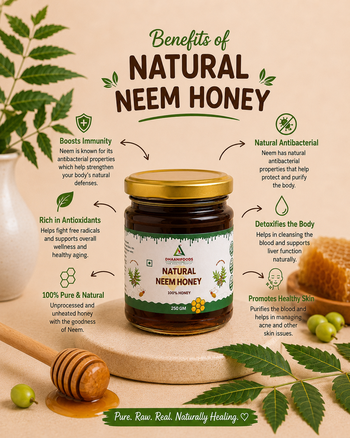 Neem Honey – 100% Pure Natural Herbal Honey