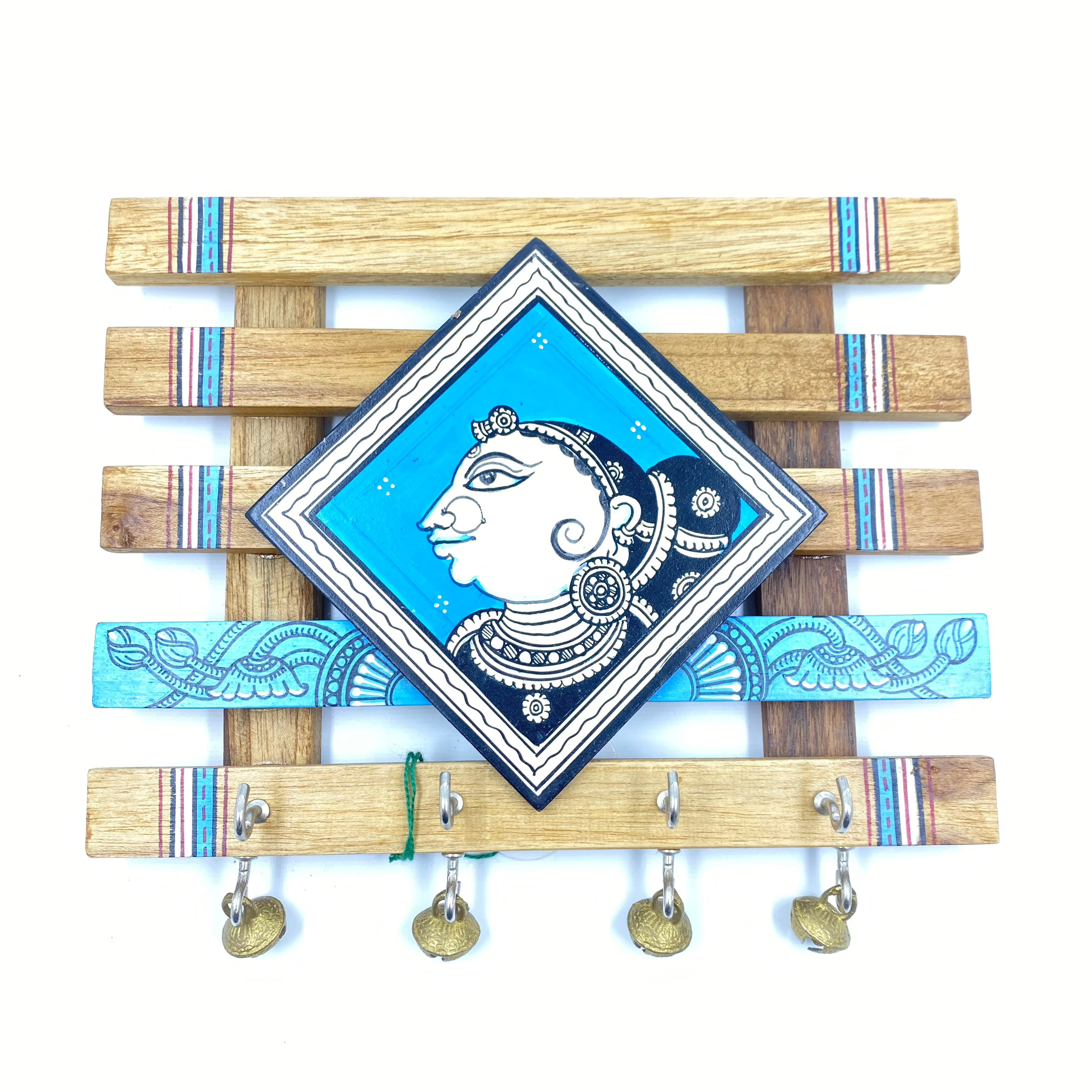 Wooden Key Holder | Decorative Wall Mounted Key Stand | Home & Office Organizer