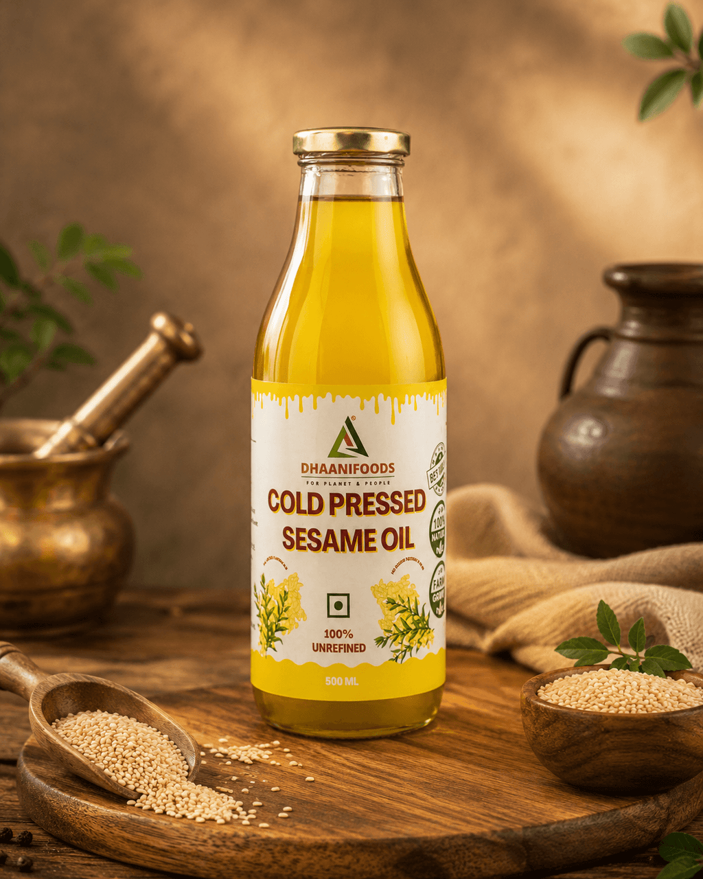 Cold-Pressed Sesame Oil (Til Oil) – Wood Pressed Oil
