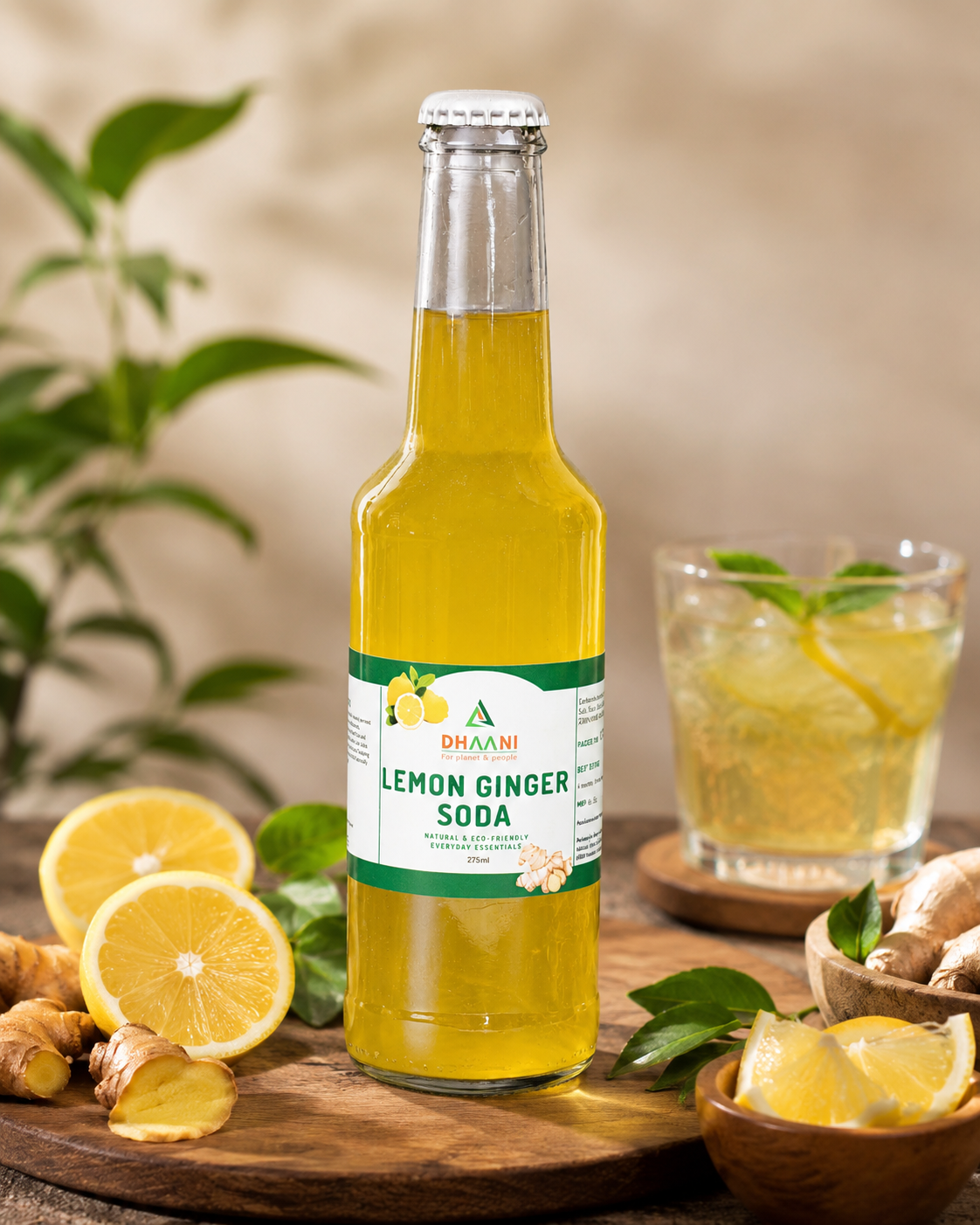 Fresh Lemon Ginger Soda – Pack of 10