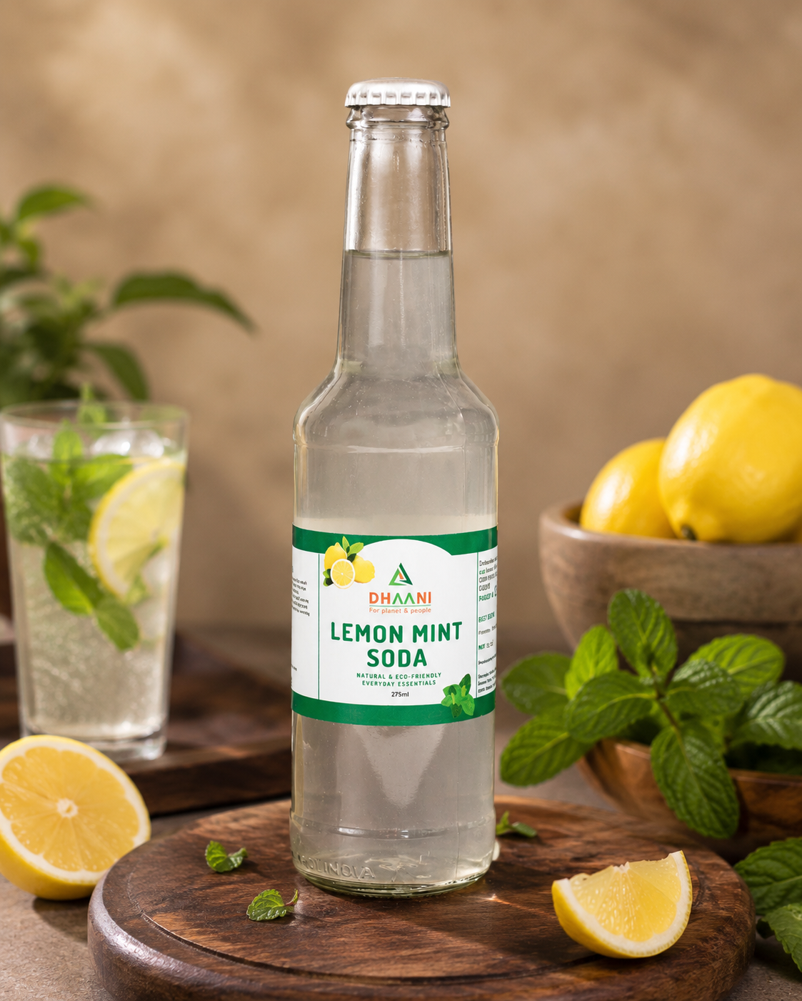 Dhaani Foods Fresh Lemon Mint Soda – Pack of 10