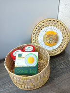 Green Covered Basket | Stylish Storage Basket with Lid