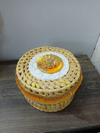 Green Covered Basket | Stylish Storage Basket with Lid