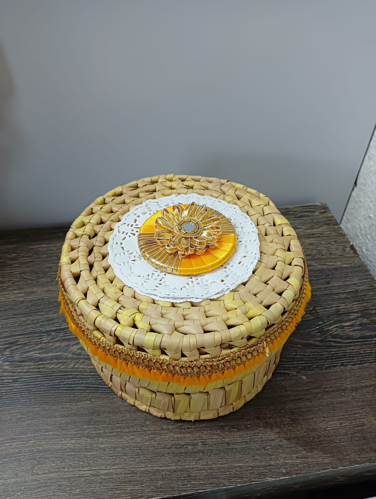 Green Covered Basket | Stylish Storage Basket with Lid