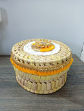 Green Covered Basket | Stylish Storage Basket with Lid