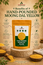 Hand-Pounded Yellow Moong Dal – Natural Unpolished Protein-Rich Lentils