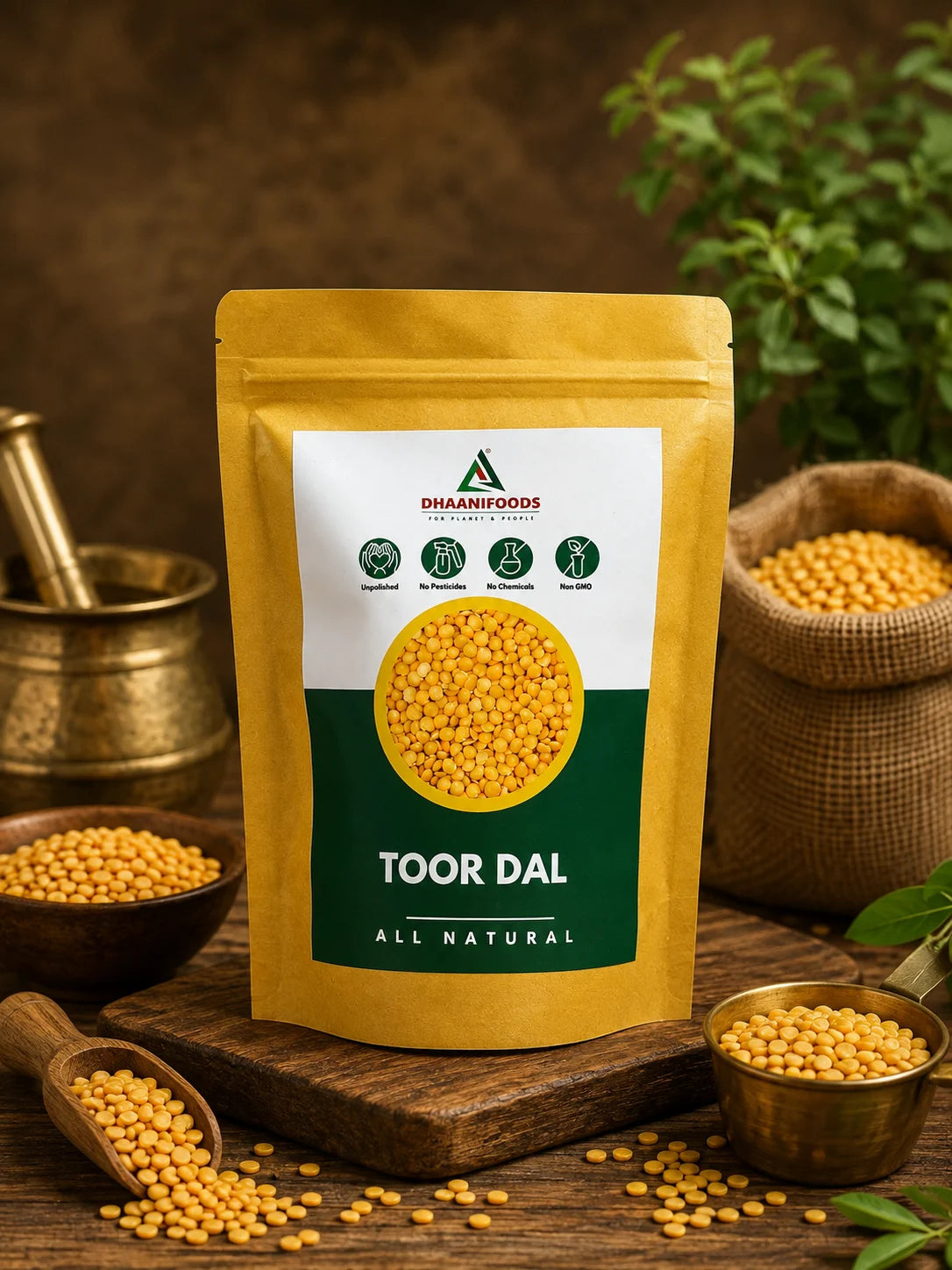 Hand pounded Toor Dal
