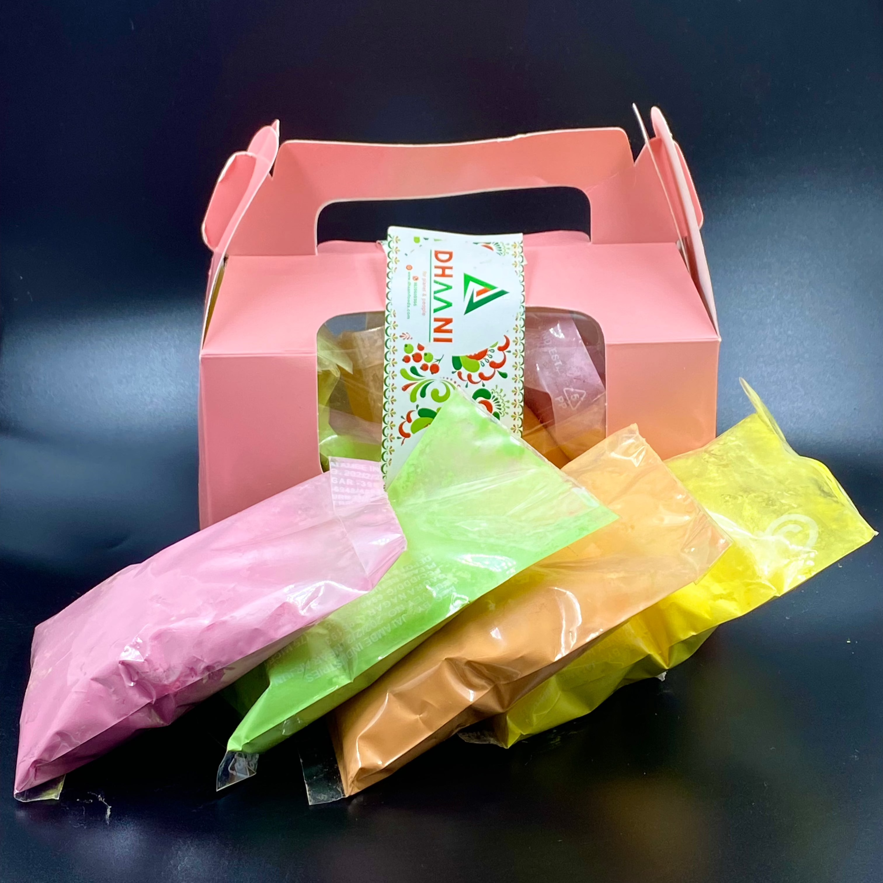 Holi herbal gulaal colours (pack of 4)