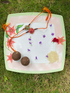 Orange Bamboo Flower Rakhi
