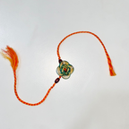 Green flower bamboo rakhi