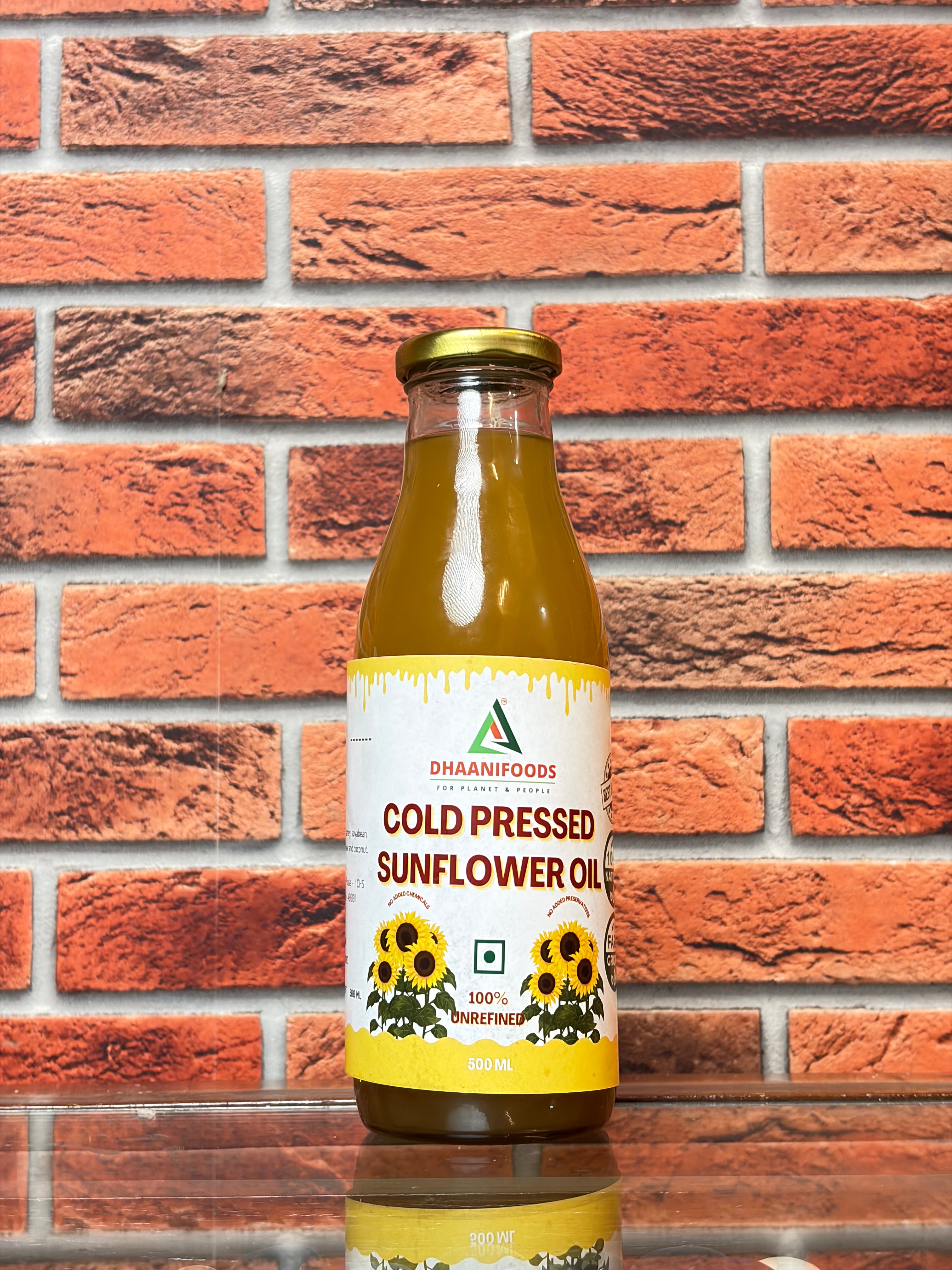 Dhaani Natural Cold-Pressed Sunflower Oil – Wood Pressed Cooking Oil