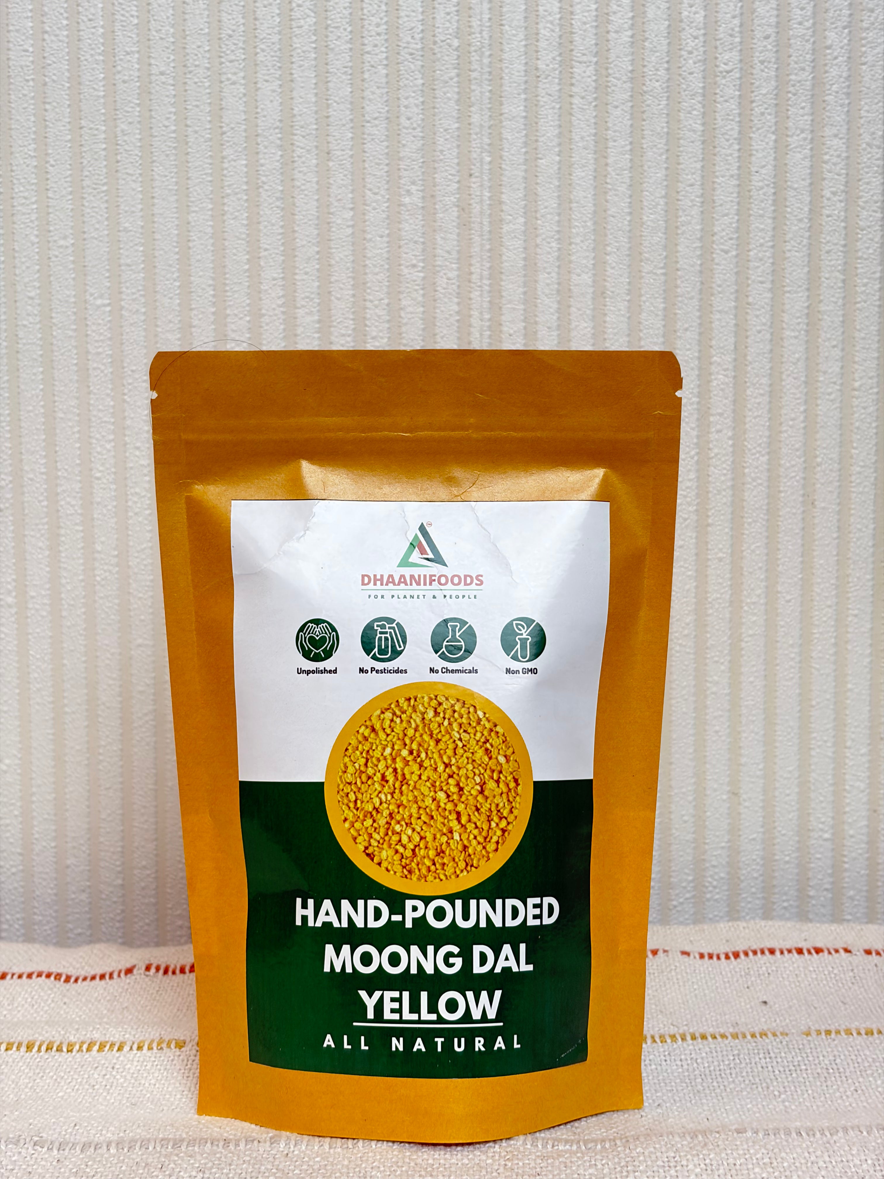 Hand-Pounded Yellow Moong Dal – Natural Unpolished Protein-Rich Lentils