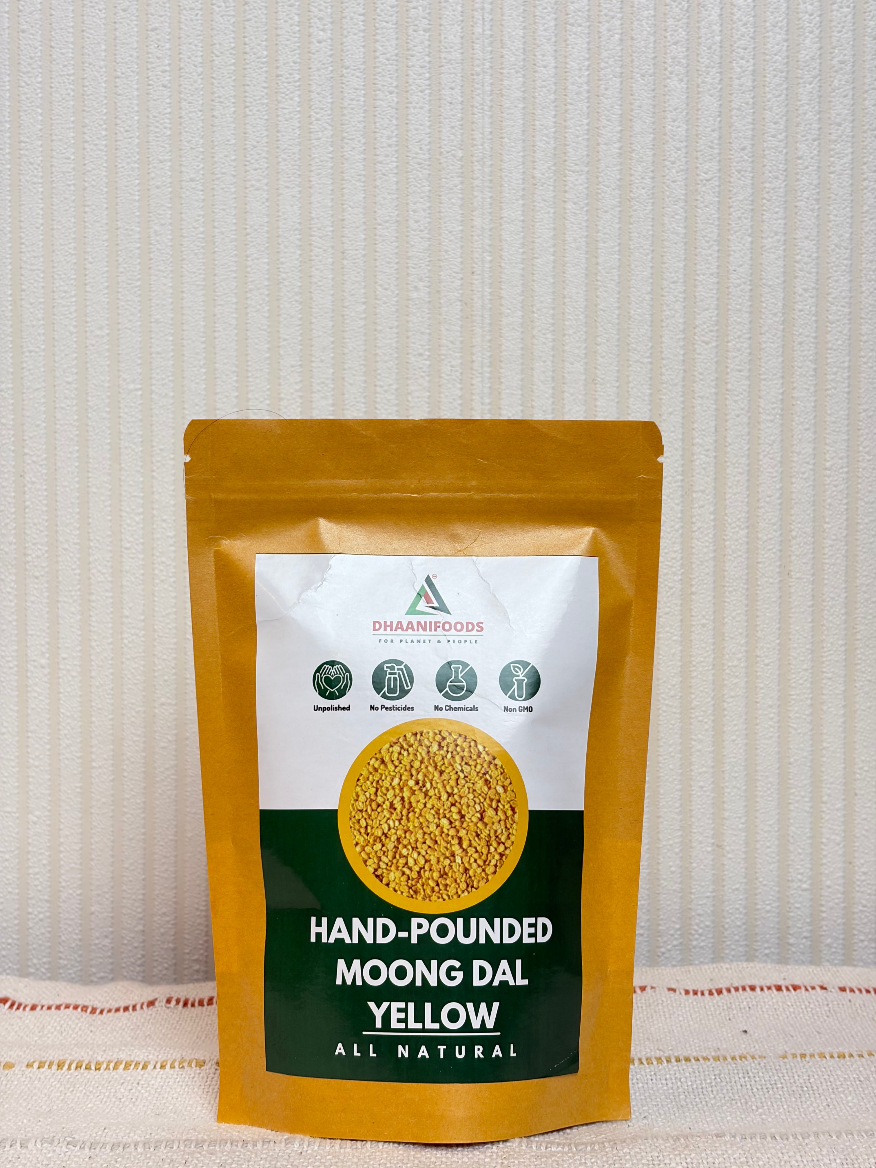 Hand-Pounded Yellow Moong Dal – Natural Unpolished Protein-Rich Lentils