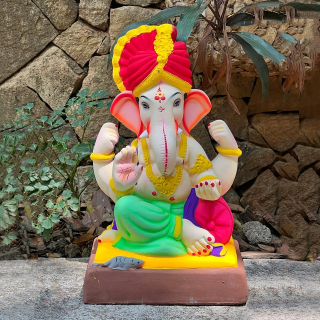 No 12 Shivrekar Feta Ganesh Idol 16" (DLGSPU)