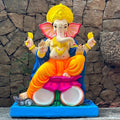 30" Kamal Shreefal No. 4 CM Shadu Maati Ganpati Idol | Premium Clay Ganesha