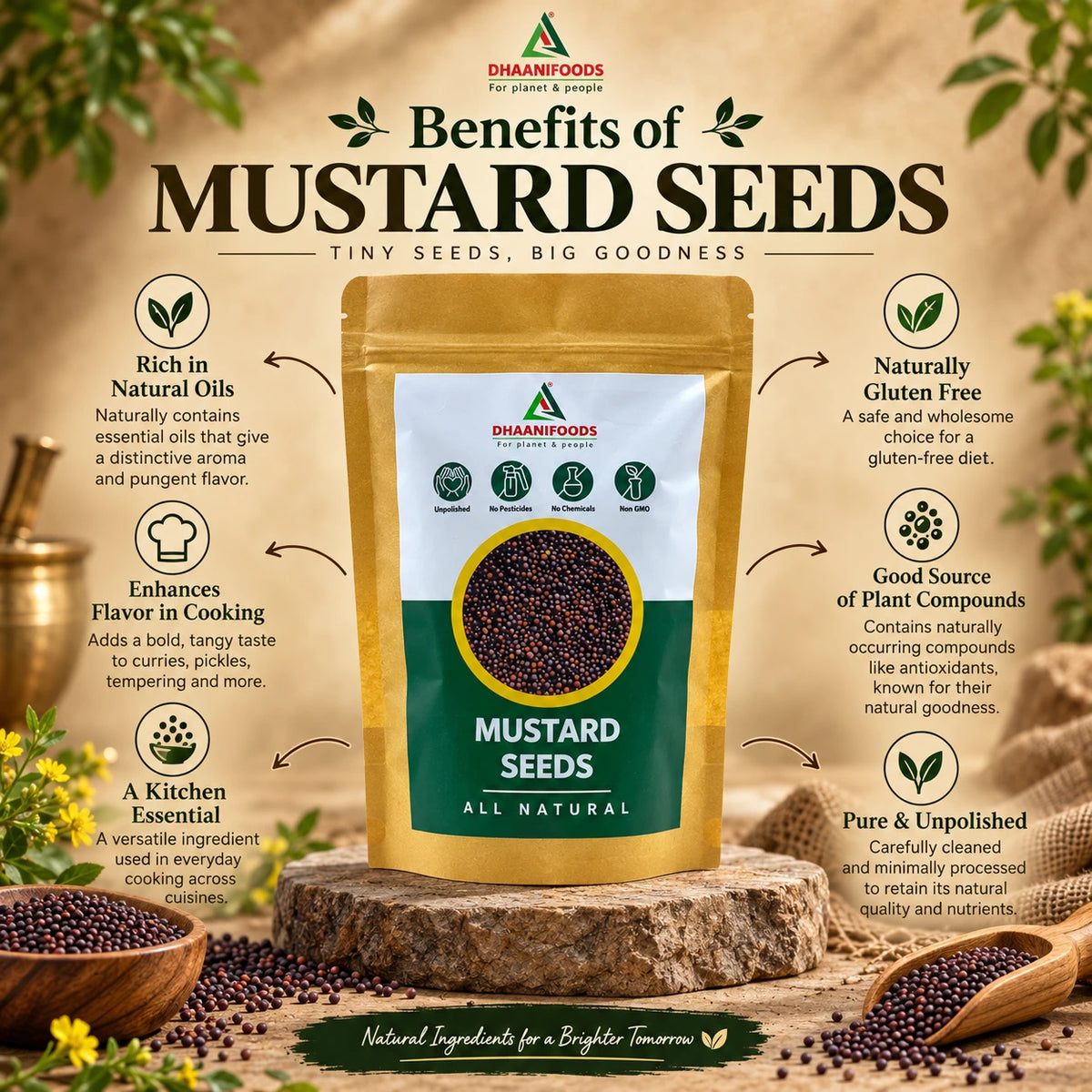 Mustard Seeds (Rai) | Premium Quality Whole Spice