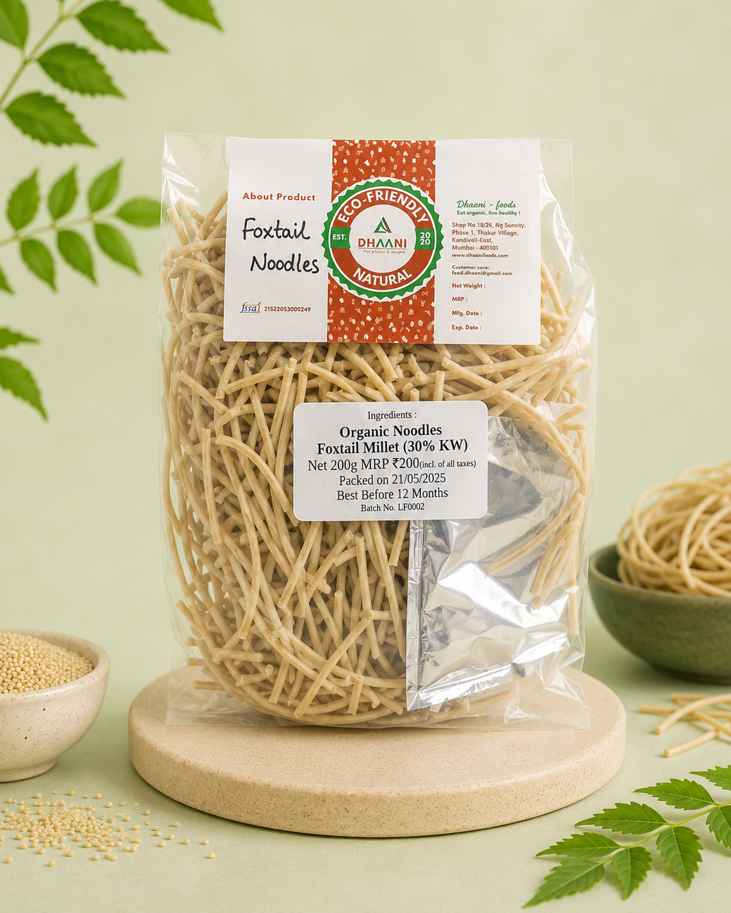 Natural Foxtail Millet Noodles
