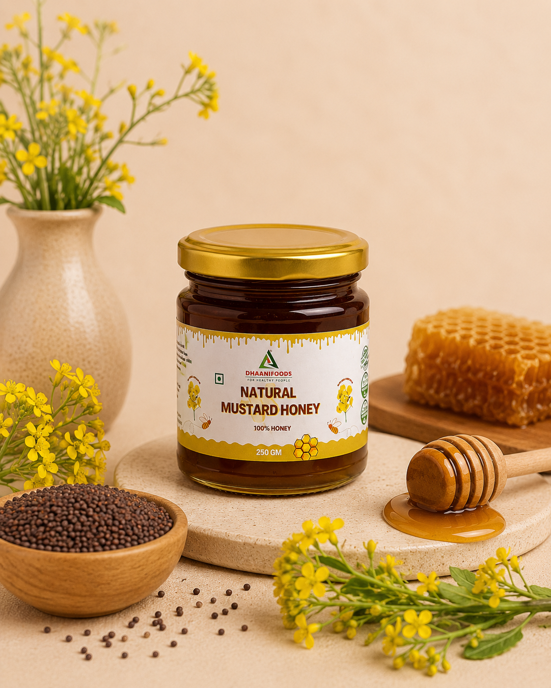 Natural Mustard Honey – Pure Raw Mustard Honey | Natural & Healthy Sweetener