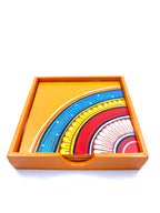 Wooden Printed Coasters | Decorative Drink Coasters Set | Table Protection & Home Decor