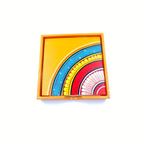 Wooden Printed Coasters | Decorative Drink Coasters Set | Table Protection & Home Decor