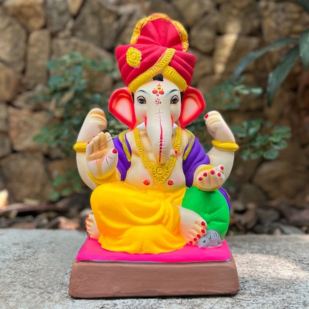 No 16 Shivrekar Feta Ganesh Idol 13" (DYSPU)