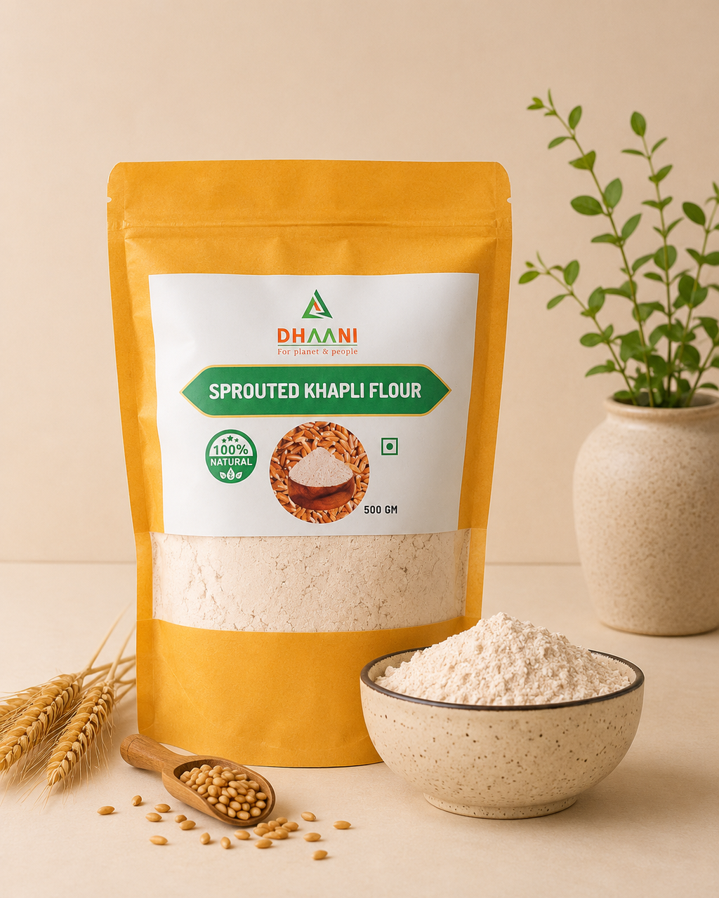 Sprouted Khapli Wheat Flour – Natural Stone Ground Atta