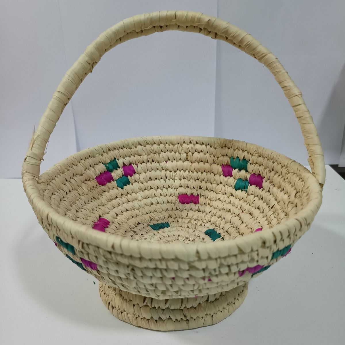 Sabai Grass Handle Basket | Handwoven Eco-Friendly Storage Basket | Natural Home Organizer