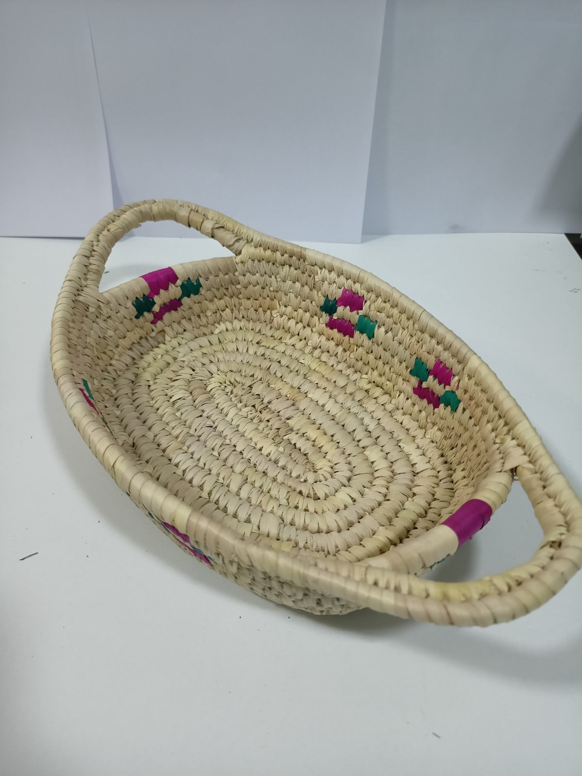 Double Side Handle Basket | Handwoven Storage Basket with Handles | Eco-Friendly Organizer