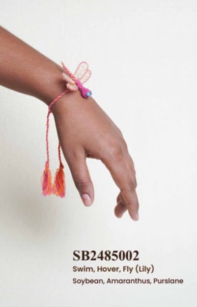 Seed Rakhi Pack (with chawal & kumkum) - Swim, Hover, Fly (Lily) (SB2485002) - Seeds : Soybean, Amaranthus, Purslane