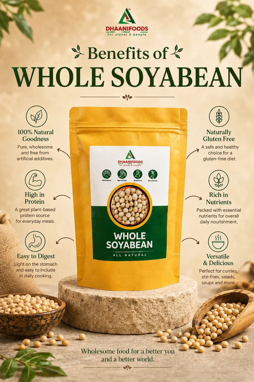 Whole Soya Beans | High Protein | Premium Quality