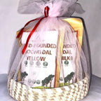 Hand Pounded Daal Gift Basket – Yellow Moong Dal, Green Chilka Moong Dal &