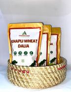 Daliya & Suji Gift Hamper – Khapli Daliya, Kulith & Suji in Round Basket