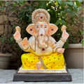 19" Aasan Bhetak DY Paper Mache Ganpati Idol | Eco-Friendly Ganesh Murti