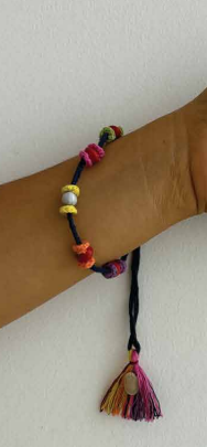 Seed Rakhi pack (with chawal and Kumkum) - Colorful Flower with sponge gaurd, Amaranthus, Purslane seeds