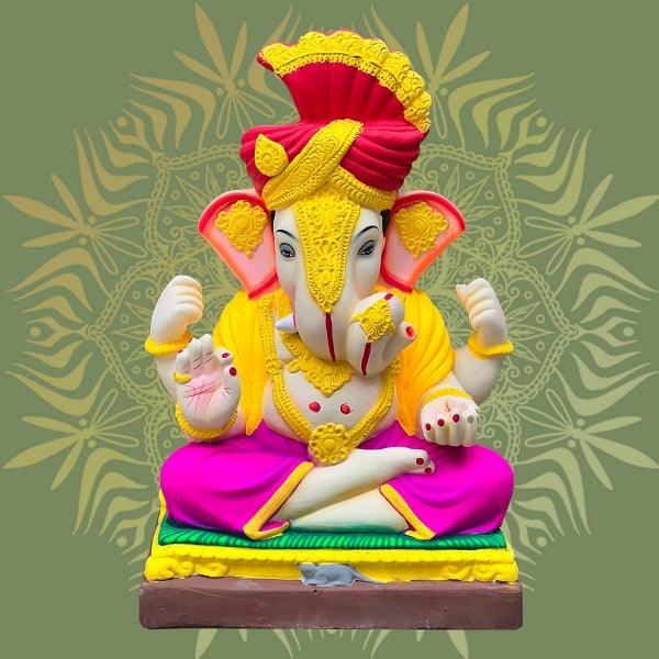 No 6 Dagdu Feta Ganesh Idol 20" (DPSY)