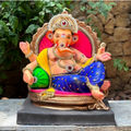 18" Golring Peshwa DB Paper Mache Ganpati Idol | Eco-Friendly Ganesh Murti